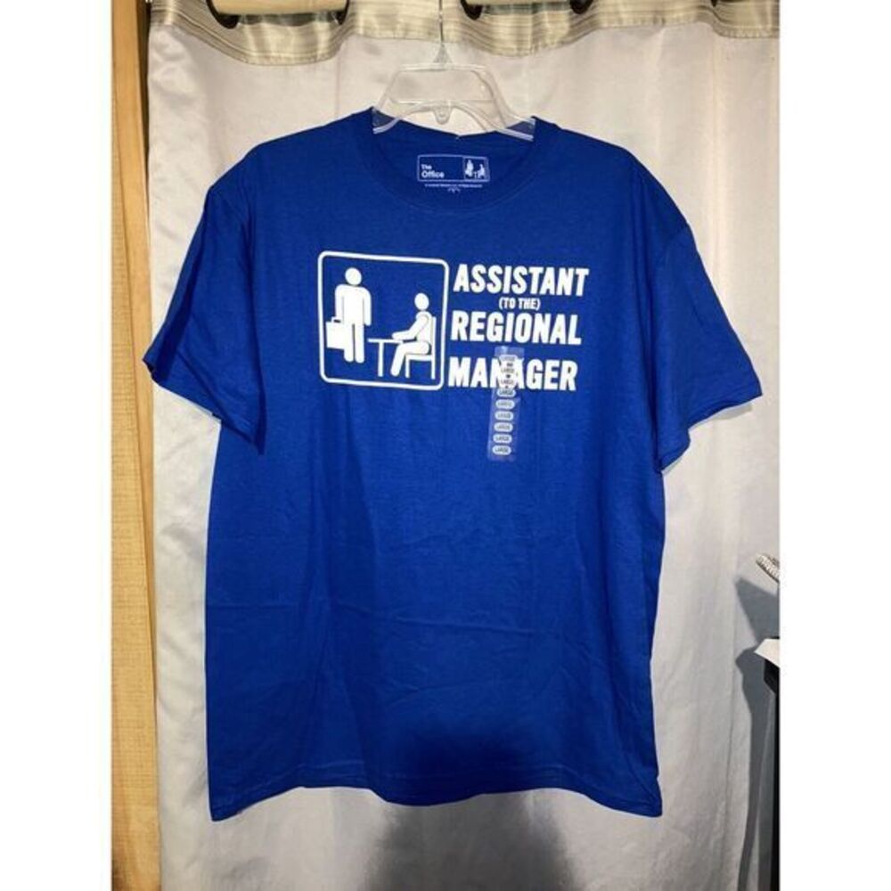 The Office Assistant to Regional Manager Blue‎ T Shirt SZ L Ripple Junction NEW